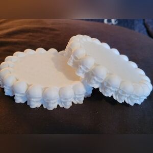 💀NEW 💀 20pc White Skull Coasters Set